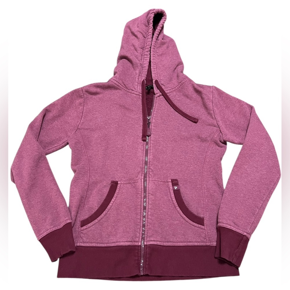 Pact Organic burgundy hoodie sweatshirt organic cotton blend